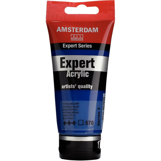 Amsterdam Expert Acrylic, 570 Phthalo Blue 75ml Tube