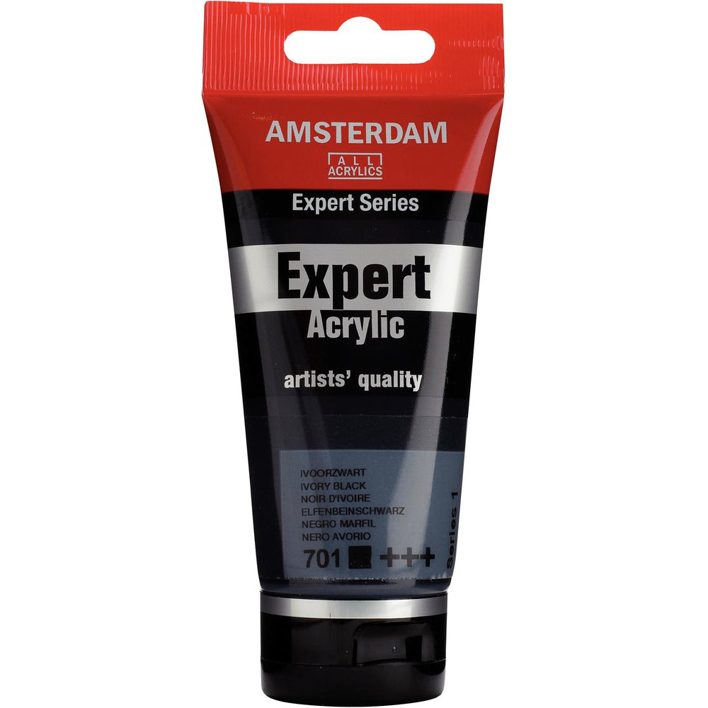 Amsterdam Expert Acrylic, 701 Ivory Black 75ml Tube