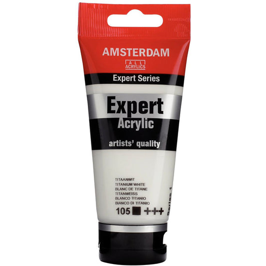 Amsterdam Expert Acrylic, 105 Titanium White 75ml Tube