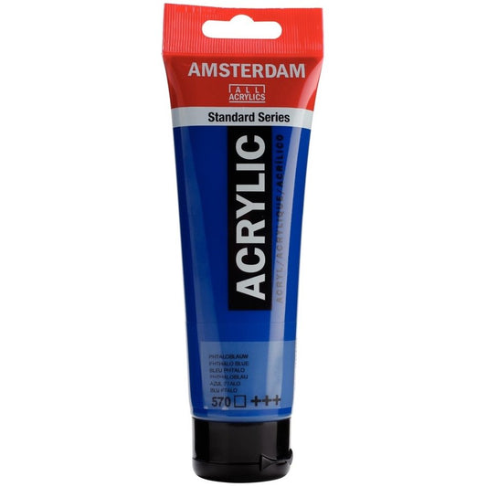 Amsterdam Standard Acrylic, 570 Phthalo Blue 120ml Tube