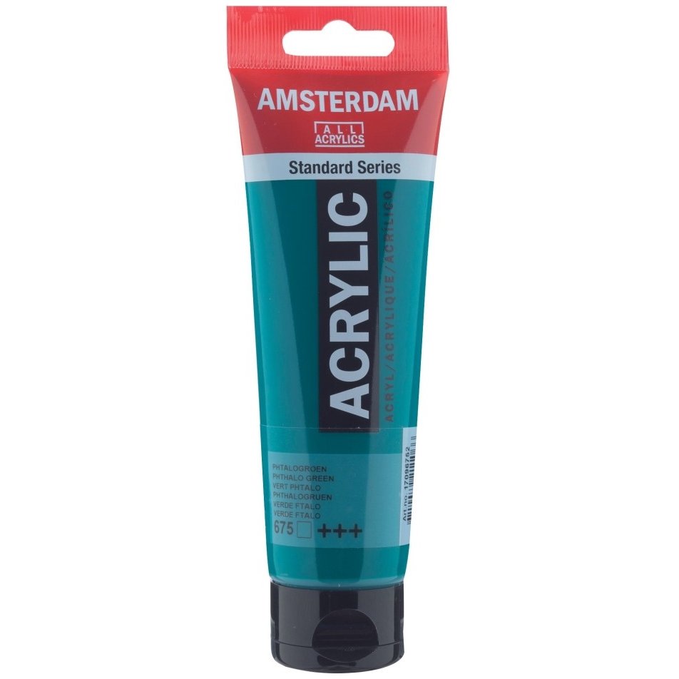 Amsterdam Standard Acrylic, 675 Phthalo Green 120ml Tube