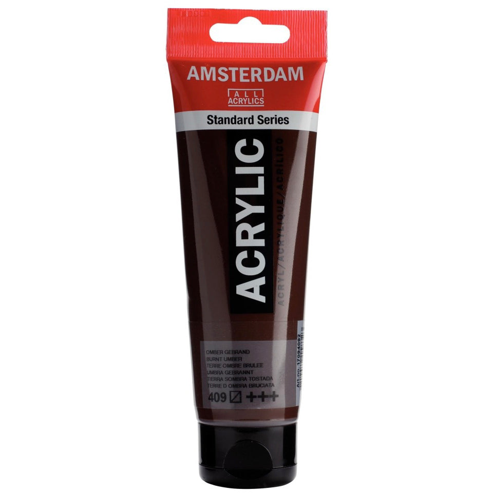 Amsterdam Standard Acrylic, 409 Burnt Umber 120ml Tube