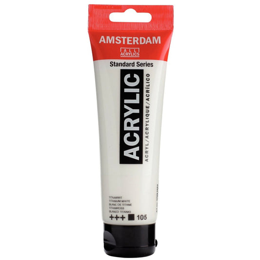 Amsterdam Standard Acrylic, 105 Titanium White 120ml Tube