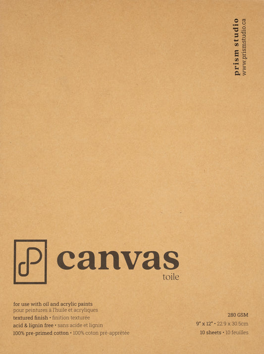 Canvas Pad, 9" x 12" (100% Pre-primed Cotton)